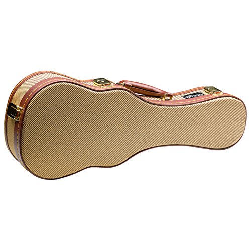 Stagg GCX-UKS Deluxe Hard Case for Soprano Ukulele - Vintage Gold Tweed