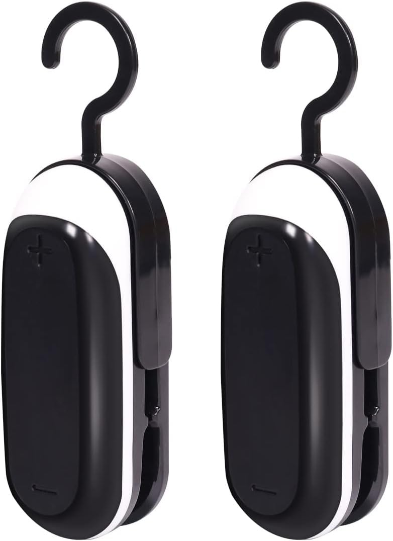 Mini Scelleur De Sacs 2-en-1 - Scellage Et Coupe, USB-C, Aimant Pour Réfrigérateur, Noir
