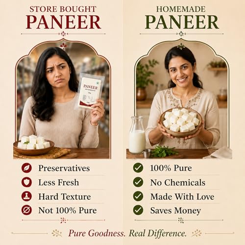 Image of Paneer Maker Steel - 12.5 x 12.5 x 4.5 cm | 550 ML | Stainless Steel Press Mould for Healthy Homemade Paneer, Tofu & Cheese | Rust-Free, Durable & Easy to Clean