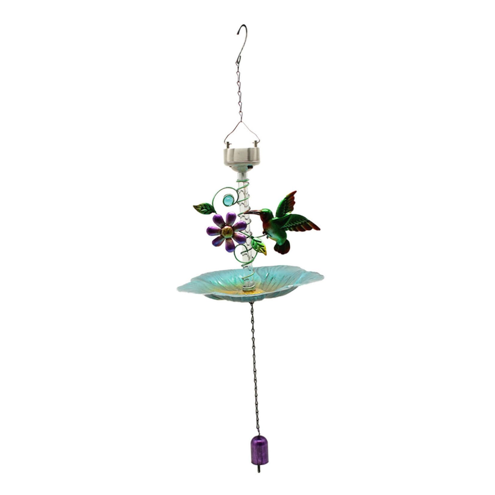 Solar Vogel Futterstation mit Licht Dekoratives Futterhäuschen für Garten Hängendes Vogelfutterhaus aus Robustem für Kleine Wie Kanarienvögel und Papageien Perfektes für Vogel