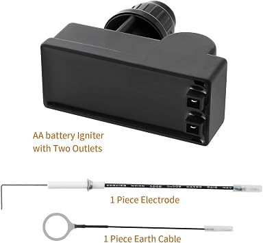 Electronic Igniter Kit Spark Plug for Blackstone 36 Inch Griddle, Replacement Push Button AA Battery Powered Ignition System with Earth Cable