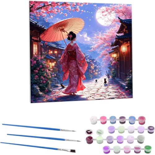 {̌| G Paint by Numbers hG Lbg l ʂ肦 lphGLoXNtg  LoXA[g uVƃANG̋, ItBX CeA rO, ւ̃Mtg 30x30cm (t