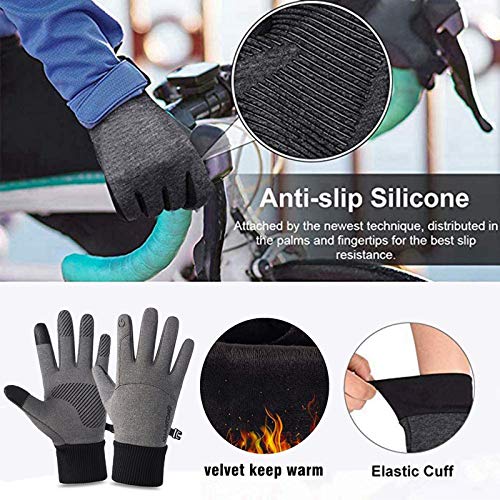 Serenable Luvas de Inverno à Prova de Vento para Clima Frio à Prova de Vento E Tela de Toque Térmica