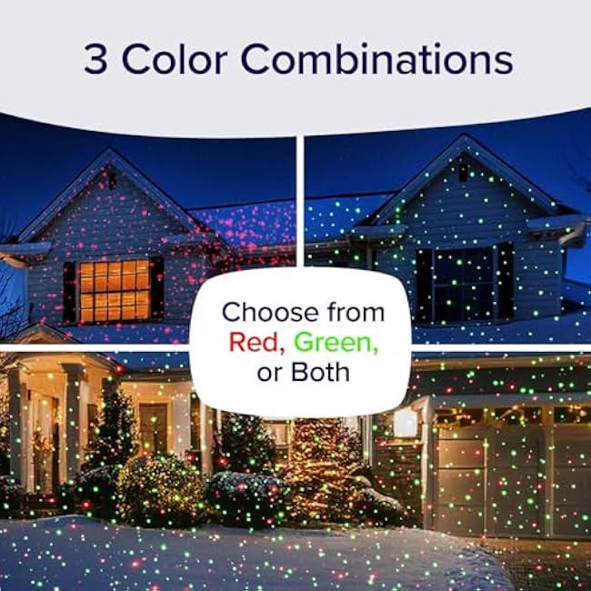 Star Shower Ultra 9 Laser Holiday Projector with 3 Color Combinations