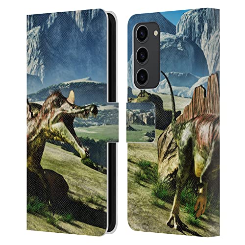 Étui portefeuille Ichthyovenator Dinosaures pour Samsung S23+ 5G avec support vidéo intégré