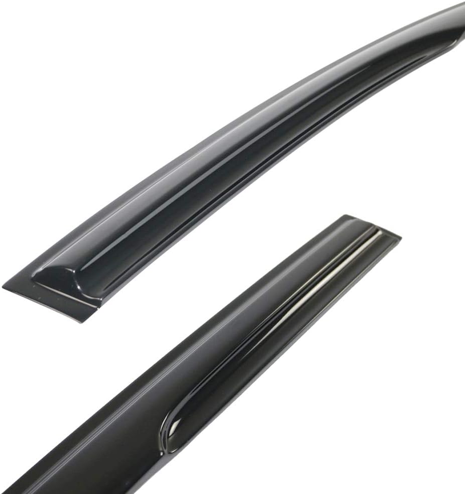 FREEMOTOR802 Tape-on Window Visors Compatible with 2015-2019 Volkswagen MK7 Golf, Golf R & GTI 4-Door, Side Wind Deflectors Rain Guards Vent Visors, Mugen Style Smoke Tinted Acrylic 4 Pieces