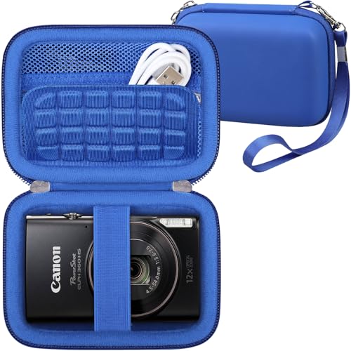 Funda rígida azul para cámara Canon PowerShot ELPH 360 HS