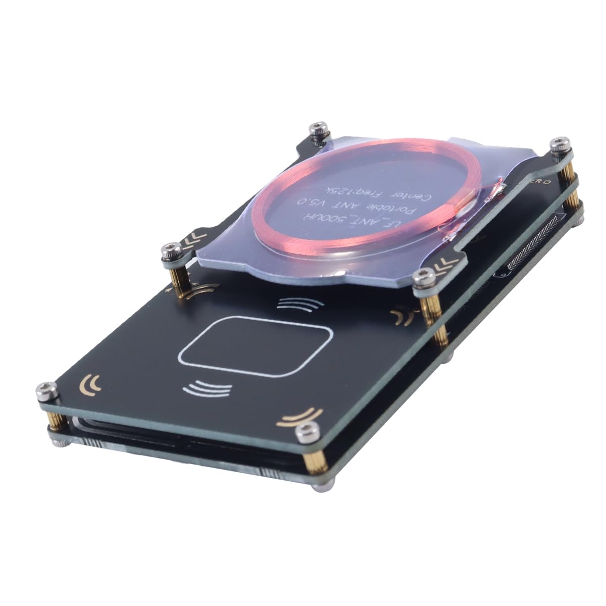 Teron Duplicador de tarjetas inteligentes con 4 tarjetas blancas y 1 hebilla azul, descifrador integrado RFID integrado para tarjeta de acceso de cifrado, bloqueo de tarjetas