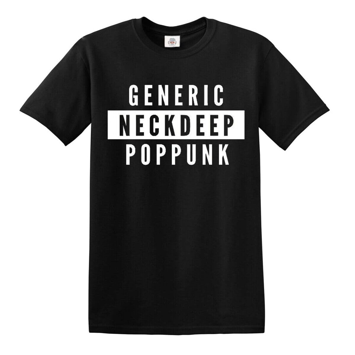 Punk Skull Biker Glam Rock Band Irish Punk Stiff Rock Sham Generic Neck T-Shirt Top (Black, M)