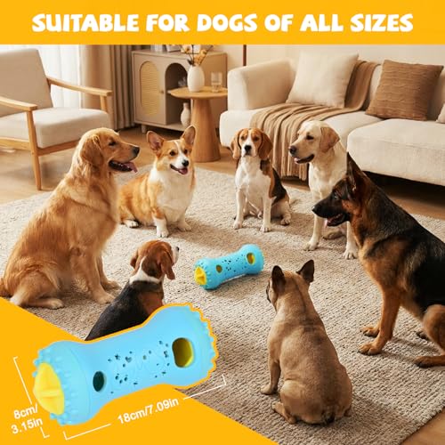 Qoosea Juguete Interactivo para Perros Alimentador Lento para Perro, Juguete Inteligente para Perros Bola de Rompecabezas con Dispensador de Golosinas, Juguete para Perro Pequeños Medianos Grandes - imagen 2