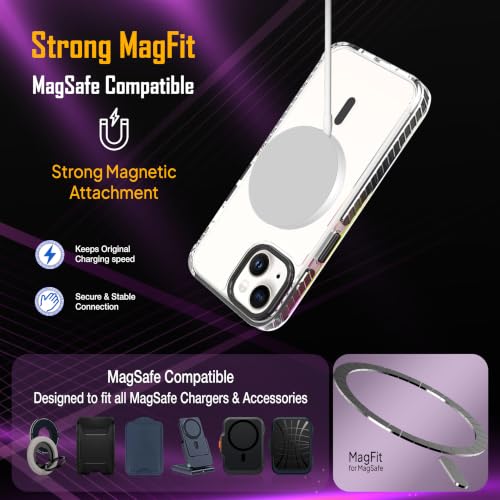 Image of Zapcase Crystal Clear Back case for iPhone 14 | Hard PC Back | TPU Bumper with Inner Rubber Grip | Metal Camera Guard Bezel | Metal Buttons | Scratch Resistant Cover | 2 Layer Edge Protection | Black