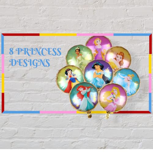 8 Disney Princess Birthday Party Balloons – Belle Cinderella Tiana Ariel Balloons – Snow White Sleeping Beauty Jasmine Rapunzel - Princess Party Supplies Balloon Decorations By Jolly Jon #TOP3