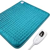 Electric Heating pad for Back/Shoulder/Neck/Knee/Leg Pain, Cramps and Arthritis Relief, 6 Fast Heating Settings, Auto-Off, Machine Washable, Moist Dry Heat Options, Extra Large 20'x24'