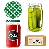Photo Gallery kadax 24 vasetti per conserve da 760 ml con coperchio a vite fi82 mm, per conservare, conservare e preparare i pasti – barattoli ermetici twist-off (verde a quadretti) Photo Gallery kadax 24 vasetti per conserve da 760 ml con coperchio a vite fi82 mm, per conservare, conservare e preparare i pasti – barattoli ermetici twist-off (verde a quadretti)