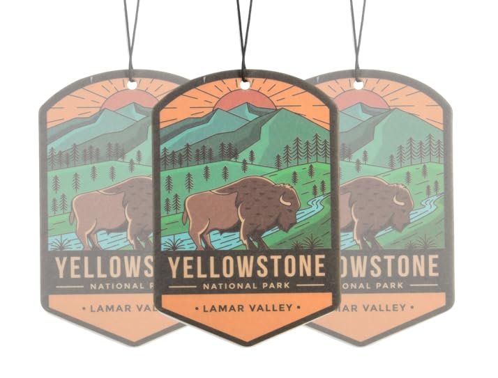Image of Outdoor Adventure Car Air Freshener 3 Pack Scented With Premium Oils By Fresh Fresheners (Yellowstone National Park)