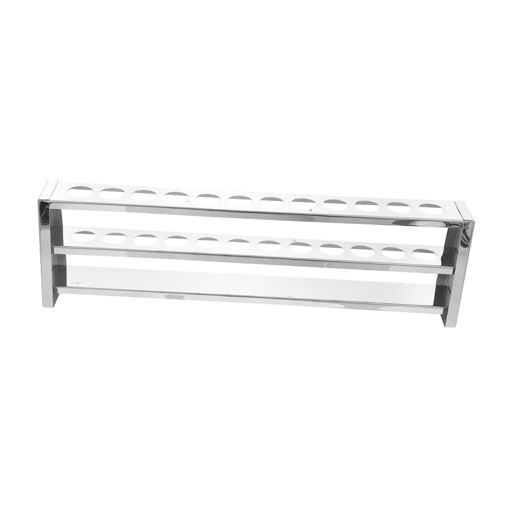 SEWACC Reagenzglasständer Industrielle Anwendungen und Wissenschaftliche Forschung für Robuster Edelstahl mit 12 Löchern Einfacher Transport Stabiles Gestell