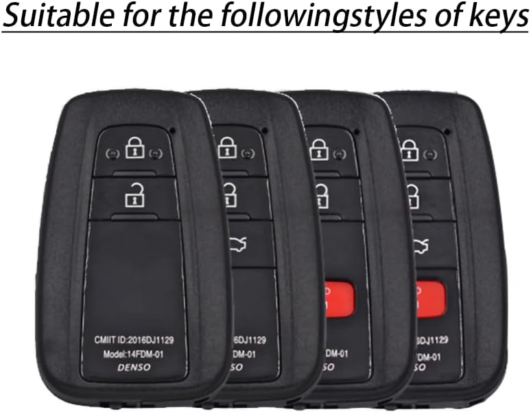 Miniatura 2 de Holy Feather Funda protectora especial para llavero de Toyota Camry RAV4 Highlander Avalon C-HR Prius Corolla GT86 Prado (blanco)