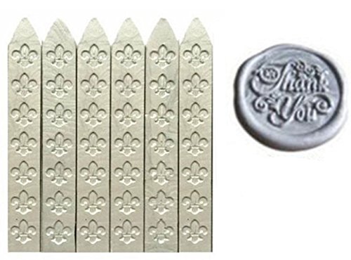 MNYR 6pcs Silver Wax Sticks for Wax Seal Stamp Decorative Wedding Invitations Wax Seal Sealing Stamp Gift Cards Sealing Wax