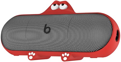 Geiomoo Silicone Case for Beats Pill (2024 Release) Speaker Protective Portable Scratch Shock Resistant Cover (Red)
