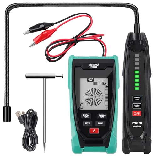 Localizador de Cables Subterráneos - Detector Subterráneos – Trazador de Alambres Probador Profesional con Modo Digital y Analógico, Batería Recargable, para Paredes, Jardines y Obras