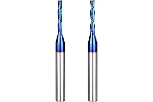 2 PCS 1/8" Spiral CNC Router Bit for Precise Carpentry