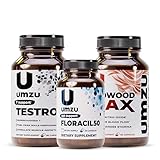 UMZU Men's Everyday Health Bundle: Redwood Max Nitric Oxide, Testro-X Men's Supplement, Floracil50 50B CFU Probiotic