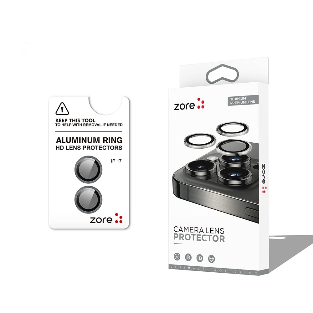 Zore Apple ile uyumlu iPhone 17 Zore CL-12 Premium Safir Parmak İzi Bırakmayan Anti-Reflective Kamera Lens Koru Gri