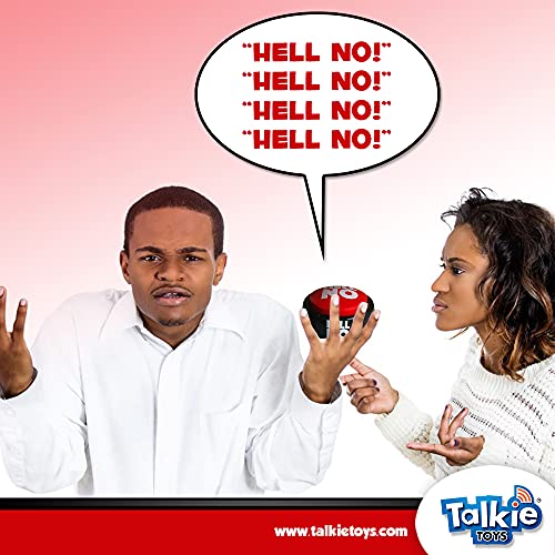 Talkie Toys Products Hell No Button – 10 Funny Hell No Sound Button Sayings – Hilarious Talking Toy to Just Say No – Stress Reliever