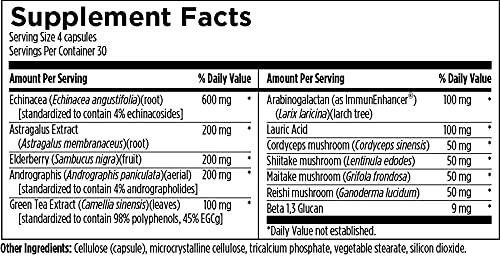 Designs For Health Herbal Immune Support With Mushrooms, Echinacea, Green Tea, Astragalus + Elderberry - Immunitone Plus Pills - Non-Gmo Supplement (120 Capsules) #TOP3