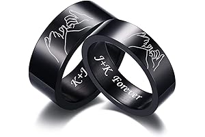 Personalized Engraved Matching Rings for Couples - Affordable Symbol of Love