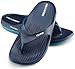 Produktbild Aqua Speed Badesandalen rutschfest Herren | Zehentrenner Duschsandalen Männer | Zehensandale | Blaue Badeschlappen | Schwimmbadlatschen | Mens Shower Sandals Blue | Gr. 42, Blau | Alcano