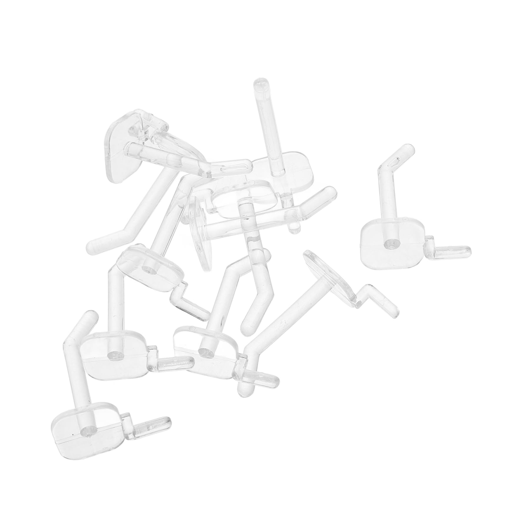 ERINGOGO 50PCS Transparent Pegboard Hooks Easy to Install Board Hooks for Supermarkets and Garage Organization Firm Grip for Secure Display and Storage