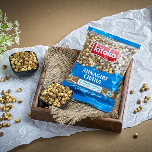 Image of Kitoko Roasted Unsalted Annagiri Chana Whole with Skin (400gm Pack of 4)