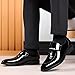 Men's Dress Shoes Oxford Formal Classic Business Shoes Casual Wedding Faux Patent Derby Shoe Black
