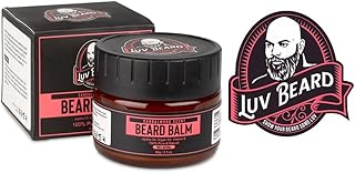 Balm for Men – 2oz Beard Styling Balm – Pure and Natural Sandalwood Beard Balm with Shea Butter, Jojoba Oil, Vitamin E – Beard Conditioner Balm for Hair Growth and Softening