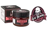 Luv Beard Balm for Men – 2oz Beard Styling Balm – Pure and Natural Sandalwood Beard Balm with Shea B