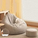 GWFBLID Sitzsack Sessel mit Füllung für Erwachsene Sitzsäcke mit Füllung Sitzsack Lounge Sofa mit Abnehmbarer Bezug Bean Bag Chair Bequemer Sessel Wohnzimmer Lounge Schlafzimmer Büro