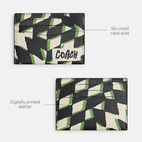 Coach Men's Flat Card Case, Black Multi, One Size3