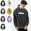 Moshtashio Letter Print Hoodie for Men Comfort Sports Sweater Casual Pullover Autumn Winter Grey #3