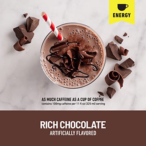 Slimfast Advanced Energy High Protein Meal Replacement Shake, Rich Chocolate, 20G Of Ready To Drink Protein With Caffeine, 11 Fl. Oz Bottle, 4 Count (Packaging May Vary) #TOP2