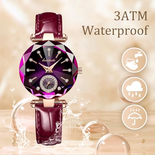 BEN NEVIS Watch, Watches for Women with Elegant Leather Strap, Fashion Analog Creative Diamond Dial Wrist Watch, Jewelry Gift for Wedding Anniversary Birthday by BEN NEVIS - Used condition - Image 8