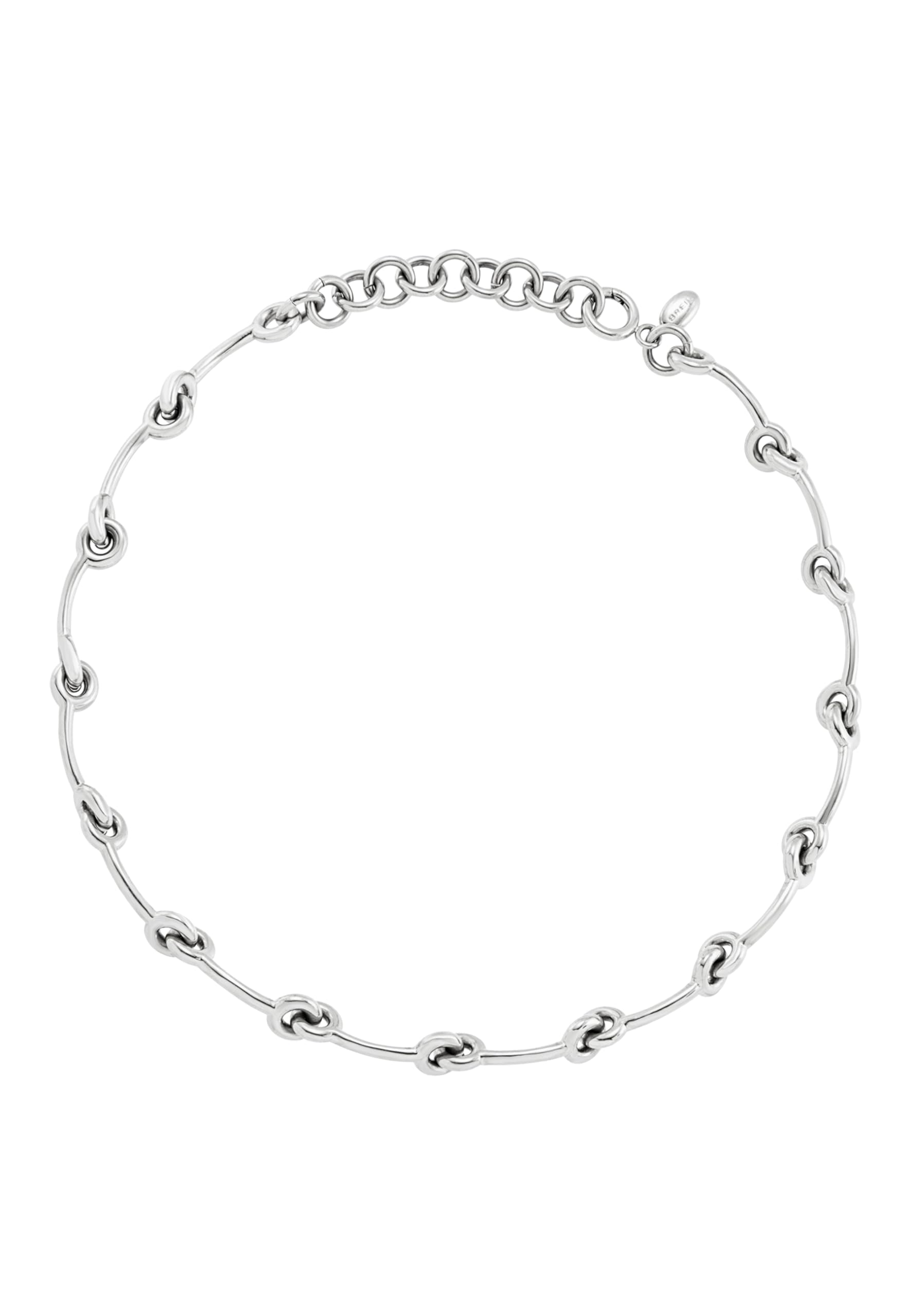 Breil, Tie Up Collection, Damenhalskette Aus Verspiegeltem Edelstahl, Eleganter Damenschmuck Mit Kleinen Knoten Und Geflechten, Verstellbare LäNge 39-46 Cm, Farbe Silber-image