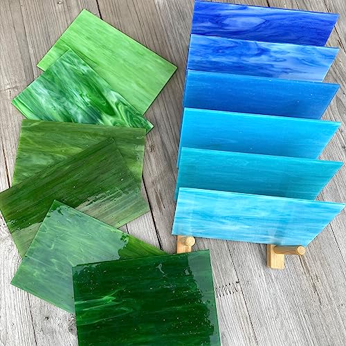 image for LITMIND 24 Sheets Vibrant Stained Glass Variety Pack – 6 x 4 Inch Ti