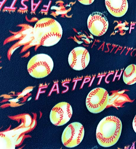 Premium Black Anti-Pill Fleece Fabric for Fast Pitch Baseball Lovers – 60 Inches Wide, Sold by the Yard