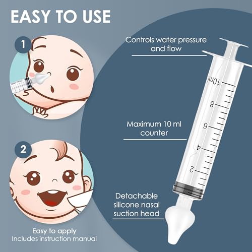 image for Bluet B - Baby Nasal Syringe (2-Pack) - Safe Silicone Nasal Aspirator 