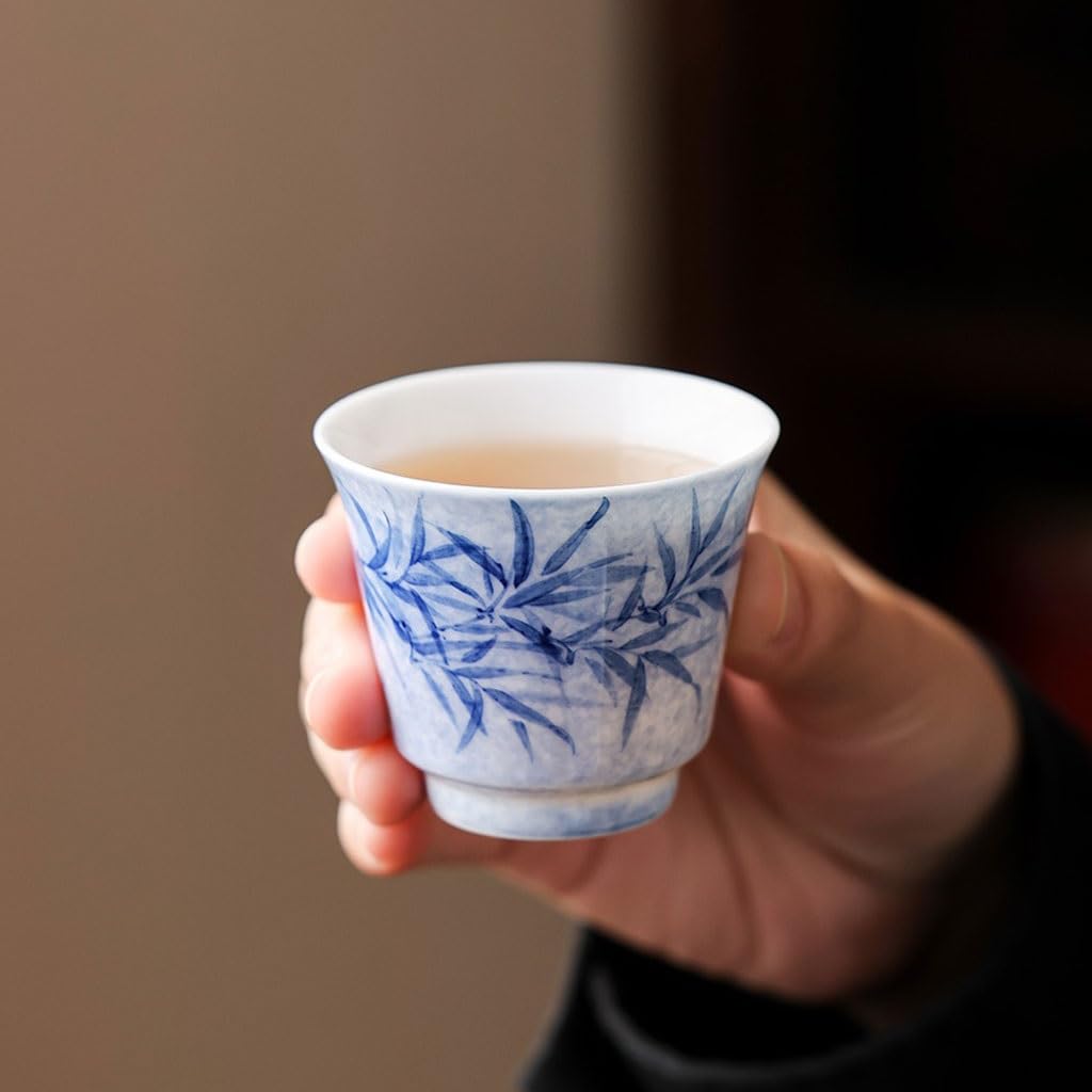 Tazas de té Pequeñas Taza de té pequeña hecha a mano, taza pintada a, tazón individual Personal, juego Kung Fu Taza de té de Kungfu