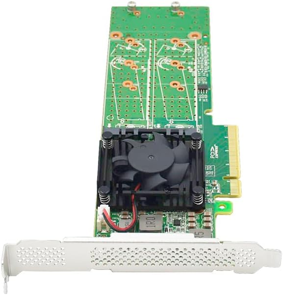 PCIe 3.0 x8 to Dual M.2 NVMe SSD Adapter