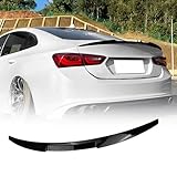 NEESPOC Rear Trunk Spoiler Wing Fit for Chevrolet Chevy Malibu Sedan 2016-2024 LS/LT/LTZ/RS/Premier Gloss Black Sport Style Decklid Lip Exterior Accessories