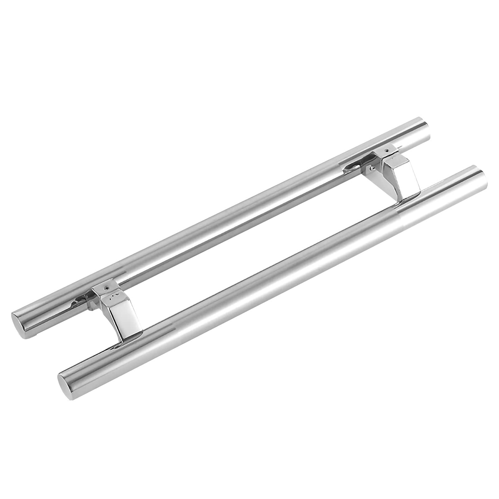 CWCQGH Entry Sliding Barn Door Handle,Length 24/31/39/47/59inch Modern Stainless Steel Glass Shower Push Pull Door Handle,for Interior Exterior Door,Include Fittings,Silver-100x70cm