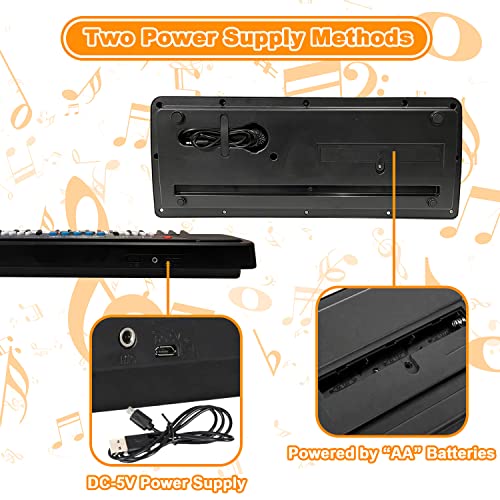 Eooleow EL-430A1-2023 Piano Keyboard For Kids, Eooleow 37 Keys Portable Electronic Piano For Kids With Microphone thumb #4